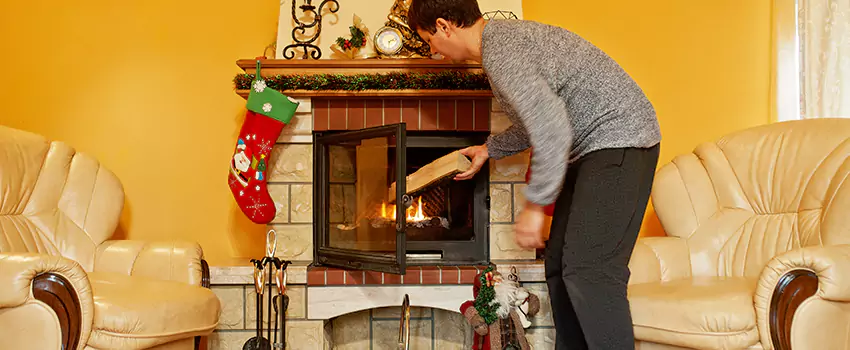 Rusted Metal Fireplace Restoration in Greenfield, Massachusetts